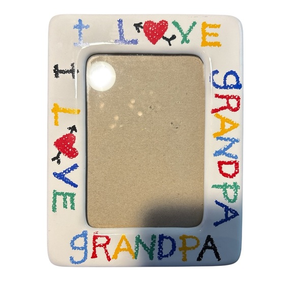 Vintage I Love My Grandpa Ceramic/resin Picture Frame 3.5 X 5 - Picture 2 of 3